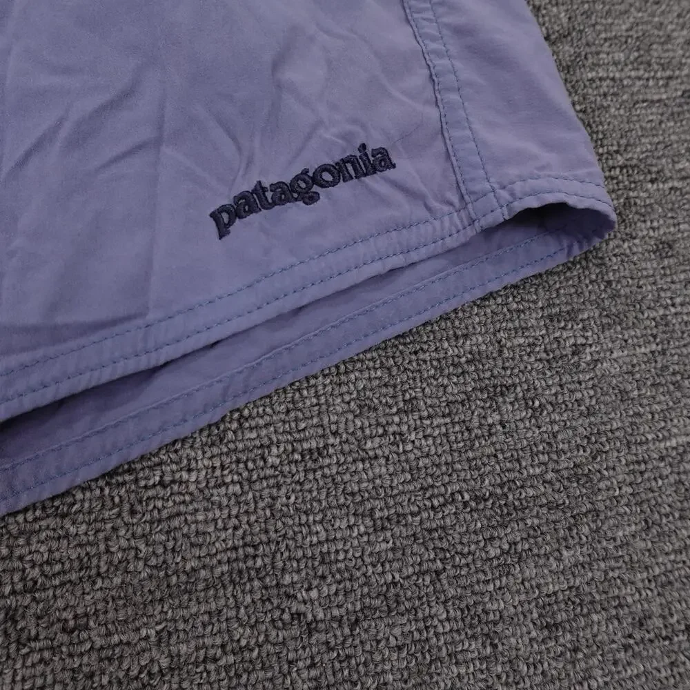Patagonia Board Shorts Mens 32 Purple Solid Swim Trunks Drawstring Pockets